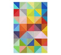 Puzzles 75x50cm/1000pcs pour Adolescents Colored Triangles F Puzzles pour Adultes Décoration Murale Jouet Une Œuvre d'art Cadeaux pour Les Amis Et La Famille 75x50cm/1000pcs