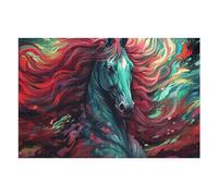 Puzzles 75x50cm/1000pcs pour Adolescents Colorful Horse with Long Mane Puzzle Adulte Jeu Manuel Décoration Parfaite Aide À Exercer Le Cerveau 75x50cm/1000pcs