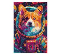 Puzzles 75x50cm/1000pcs pour Adolescents Corgi Astronaut Space Puzzles À Monter Soi-même, Jouets De Course À La Main, Une Offre Idéale comme Cadeau pour Toute La Famille 75x50cm/1000pcs