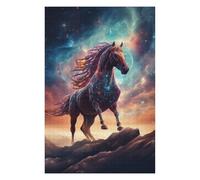 Puzzles 75x50cm/1000pcs pour Adolescents Cosmic Horse Painting Puzzles pour Adultes À Monter Soi-même, Jouets, Décoration Parfaite, Cadeaux Anti-Stress 75x50cm/1000pcs