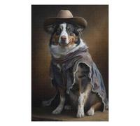 Puzzles 75x50cm/1000pcs pour Adolescents Cowboy Dog Jeux Relaxants pour Adultes Difficile Difficile Cadeaux pour Les Amis Et La Famille 75x50cm/1000pcs