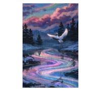 Puzzles 75x50cm/1000pcs pour Adolescents Crane Over A Rainbow River Puzzles pour Adultes Jeux De Société pour S'amuser en Famille Un pour Les Jeux 75x50cm/1000pcs