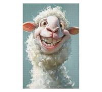 Puzzles 75x50cm/1000pcs pour Adolescents Cute Sheep Head Puzzles pour Adultes, Jouet, Décoration Murale, Une Œuvre d'art, Défi Éducatif 75x50cm/1000pcs