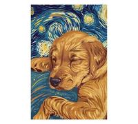 Puzzles 75x50cm/1000pcs pour Adolescents Dog Sleeping in Starry Night Style Jeu De Puzzle Familial pour Adultes, Amusant Et Humoristique, pour Stimuler Le Cerveau 75x50cm/1000pcs