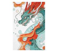 Puzzles 75x50cm/1000pcs pour Adolescents Dragon Abstract Jeux Relaxants pour Adultes Difficile Difficile Cadeaux pour Les Amis Et La Famille 75x50cm/1000pcs