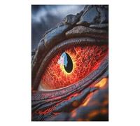 Puzzles 75x50cm/1000pcs pour Adolescents Dragon's Fiery Eye Puzzles pour Adultes Jeu Manuel pour S'amuser en Famille Cadeaux Anti-Stress 75x50cm/1000pcs