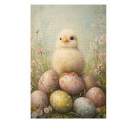 Puzzles 75x50cm/1000pcs pour Adolescents Easter Chick Painting Puzzles pour Adultes Décoration Murale Jouet Une Œuvre d'art Cadeaux pour Les Amis Et La Famille 75x50cm/1000pcs
