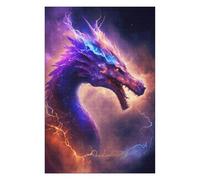 Puzzles 75x50cm/1000pcs pour Adolescents Electric Dragon Portrait Puzzles pour Adultes Jeux Relaxants Qui Améliorent La Mémoire, Parfaits comme Cadeaux pour Toute La Famille 75x50cm/1000pcs