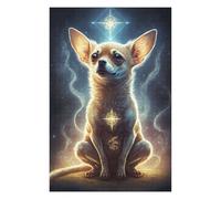 Puzzles 75x50cm/1000pcs pour Adolescents Enchanted Chihuahua Portrait Puzzle Adulte Jeu Manuel D'assemblage De Motifs pour Les Jeux 75x50cm/1000pcs