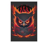 Puzzles 75x50cm/1000pcs pour Adolescents Flaming Owl Artwork Puzzle Adulte Jeu Manuel D'assemblage De Motifs pour Les Jeux 75x50cm/1000pcs