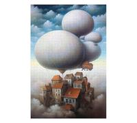 Puzzles 75x50cm/1000pcs pour Adolescents Floating Village in The Sky Puzzles pour Adolescents - Jeu Manuel - Décoration Murale - Cadeaux Anti-Stress 75x50cm/1000pcs