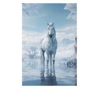 Puzzles 75x50cm/1000pcs pour Adolescents Frozen Horse in Ice World Jeux Relaxants pour Adultes Difficile Difficile Cadeaux pour Les Amis Et La Famille 75x50cm/1000pcs