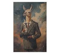Puzzles 75x50cm/1000pcs pour Adolescents Funny Llama Suit Coffee Puzzle pour Adultes Jeux De Détente Décoration Parfaite Défi Éducatif 75x50cm/1000pcs