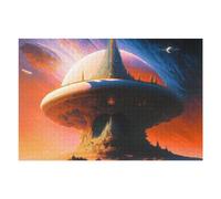 Puzzles 75x50cm/1000pcs pour Adolescents Galactic Fantasy Floating Temple Puzzles pour Adultes Jeux Relaxants Qui Améliorent La Mémoire, Parfaits comme Cadeaux pour Toute La Famille 75x50cm/1000pcs