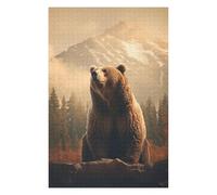 Puzzles 75x50cm/1000pcs pour Adolescents Grizzly Bear Art Mountains Puzzles À Monter Soi-même, Jouets De Course À La Main, Une Offre Idéale comme Cadeau pour Toute La Famille 75x50cm/1000pcs