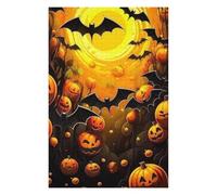 Puzzles 75x50cm/1000pcs pour Adolescents Halloween Pumpkin Night Puzzles pour Adultes Jeu Manuel Améliore La Mémoire pour Les Joueurs 75x50cm/1000pcs