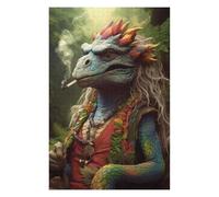 Puzzles 75x50cm/1000pcs pour Adolescents Hippie Dragon Smoking Jeux Relaxants pour Adultes Difficile Difficile Cadeaux pour Les Amis Et La Famille 75x50cm/1000pcs