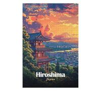 Puzzles 75x50cm/1000pcs pour Adolescents Hiroshima Japan Landscape Art Puzzle Adulte Jeu Manuel Décoration Parfaite Aide À Exercer Le Cerveau 75x50cm/1000pcs