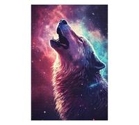 Puzzles 75x50cm/1000pcs pour Adolescents Howling Wolf Galaxy Puzzles pour Adultes Jeux De Famille Une Œuvre d'art À Offrir en Cadeau À Toute La Famille 75x50cm/1000pcs
