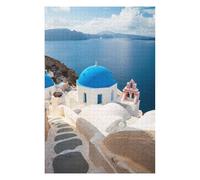 Puzzles 75x50cm/1000pcs pour Adolescents Iconic Santorini Greece Puzzle Adulte Jeu Manuel Décoration Parfaite Aide À Exercer Le Cerveau 75x50cm/1000pcs