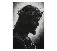 Puzzles 75x50cm/1000pcs pour Adolescents Jesus Christ Crown of Thorns Portrait Puzzles pour Adolescents - Jeu Manuel - Décoration Murale - Cadeaux Anti-Stress 75x50cm/1000pcs
