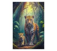 Puzzles 75x50cm/1000pcs pour Adolescents Jungle Jaguar Family Puzzle Jeux De Détente Vacances À La Maison Passer Le Temps pour Les Jeux 75x50cm/1000pcs