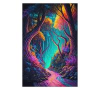 Puzzles 75x50cm/1000pcs pour Adolescents Magic Forest Puzzles pour Adultes Jeux De Détente Découpe De Précision Défi À Compléter 75x50cm/1000pcs