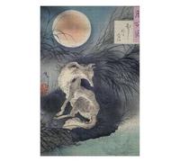 Puzzles 75x50cm/1000pcs pour Adolescents Magic Fox Moon Puzzles pour Adultes Jouets Anti-Stress Cadeaux d'anniversaire pour Les Amis Et La Famille 75x50cm/1000pcs
