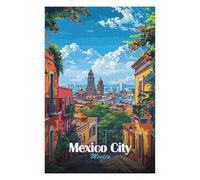 Puzzles 75x50cm/1000pcs pour Adolescents Mexico City Skyline Puzzle Adulte Jeu Manuel Décoration Parfaite Aide À Exercer Le Cerveau 75x50cm/1000pcs