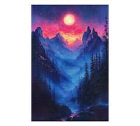 Puzzles 75x50cm/1000pcs pour Adolescents Misty Forest Sunset Puzzles pour Adultes Jeux De Détente Découpe De Précision Défi À Compléter 75x50cm/1000pcs