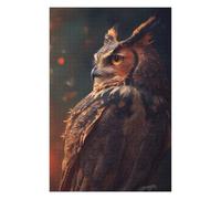 Puzzles 75x50cm/1000pcs pour Adolescents Mystic Owl Gaze Puzzle Adulte Jeu Manuel Décoration Parfaite Aide À Exercer Le Cerveau 75x50cm/1000pcs