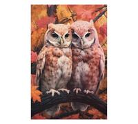Puzzles 75x50cm/1000pcs pour Adolescents Owl Cuddle Puzzles À Monter Soi-même, Jouets De Course À La Main, Une Offre Idéale comme Cadeau pour Toute La Famille 75x50cm/1000pcs