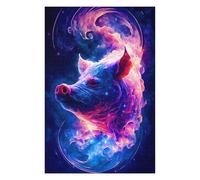 Puzzles 75x50cm/1000pcs pour Adolescents Pig Puzzles À Monter Soi-même, Jouets De Course À La Main, Une Offre Idéale comme Cadeau pour Toute La Famille 75x50cm/1000pcs
