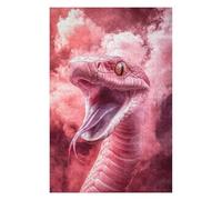 Puzzles 75x50cm/1000pcs pour Adolescents Pink Snake with Smoke Puzzle Adulte Jeu Manuel D'assemblage De Motifs pour Les Jeux 75x50cm/1000pcs