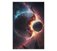Puzzles 75x50cm/1000pcs pour Adolescents Planetary Convergence in Space Puzzles pour Adultes Jouets Anti-Stress Cadeaux d'anniversaire pour Les Amis Et La Famille 75x50cm/1000pcs