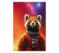 Puzzles 75x50cm/1000pcs pour Adolescents Red Panda Astronaut in Space Puzzle pour Adultes Jeux De Détente Décoration Parfaite Défi Éducatif 75x50cm/1000pcs