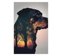 Puzzles 75x50cm/1000pcs pour Adolescents Rottweiler Retro Puzzles pour Adolescents - Jeu Manuel - Décoration Murale - Cadeaux Anti-Stress 75x50cm/1000pcs