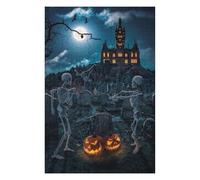 Puzzles 75x50cm/1000pcs pour Adolescents Skeleton Halloween Party Puzzle pour Adultes Jeu De Réflexion Analyse Et Logique Cadeaux pour Amis Et Famille 75x50cm/1000pcs