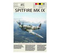 Puzzles 75x50cm/1000pcs pour Adolescents Spitfire MK Aircraft Jeux Relaxants pour Adultes Difficile Difficile Cadeaux pour Les Amis Et La Famille 75x50cm/1000pcs