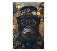 Puzzles 75x50cm/1000pcs pour Adolescents Steampunk Animale Ape Puzzles pour Adolescents - Jeu Manuel - Décoration Murale - Cadeaux Anti-Stress 75x50cm/1000pcs