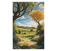 Puzzles 75x50cm/1000pcs pour Adolescents Sunlit Path to The Tree Puzzle pour Adultes, Jouet, Décoration Murale, pour S'amuser en Famille, Défi À Relever 75x50cm/1000pcs