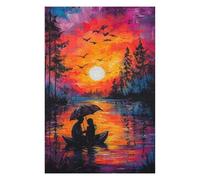 Puzzles 75x50cm/1000pcs pour Adolescents Sunset Romance Puzzles pour Adolescents - Jeu Manuel - Décoration Murale - Cadeaux Anti-Stress 75x50cm/1000pcs