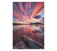 Puzzles 75x50cm/1000pcs pour Adolescents Sunset Sky Reflection Puzzles À Monter Soi-même, Jouets De Course À La Main, Une Offre Idéale comme Cadeau pour Toute La Famille 75x50cm/1000pcs