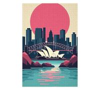 Puzzles 75x50cm/1000pcs pour Adolescents Sydney Skyline with Opera House Puzzle Adulte Jeu Manuel D'assemblage De Motifs pour Les Jeux 75x50cm/1000pcs