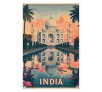 Puzzles 75x50cm/1000pcs pour Adolescents Taj Mahal India Puzzle pour Adultes Jeu De Réflexion Analyse Et Logique Cadeaux pour Amis Et Famille 75x50cm/1000pcs