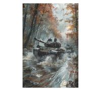 Puzzles 75x50cm/1000pcs pour Adolescents Tanks Crossing River Puzzle Adulte Jeu Manuel D'assemblage De Motifs pour Les Jeux 75x50cm/1000pcs