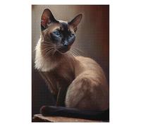Puzzles 75x50cm/1000pcs pour Adolescents Thai Cat Oil Paint Puzzle pour Adultes Jeu De Réflexion Analyse Et Logique Cadeaux pour Amis Et Famille 75x50cm/1000pcs