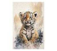 Puzzles 75x50cm/1000pcs pour Adolescents Tiger Watersketch Drawing Puzzle Jeux De Famille Décoration Intérieure Cadeaux Anti-Stress 75x50cm/1000pcs