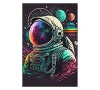 Puzzles 75x50cm/1000pcs pour Adolescents Vibrant Astronaut in Space -4 Puzzles pour Adultes, Jeux De Détente, Défi Difficile, Cadeau d'anniversaire, Cadeaux, 75x50cm/1000pcs
