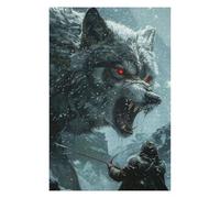 Puzzles 75x50cm/1000pcs pour Adolescents Viking Fenrir Wolf Puzzle Jeux De Famille Décoration Intérieure Cadeaux Anti-Stress 75x50cm/1000pcs